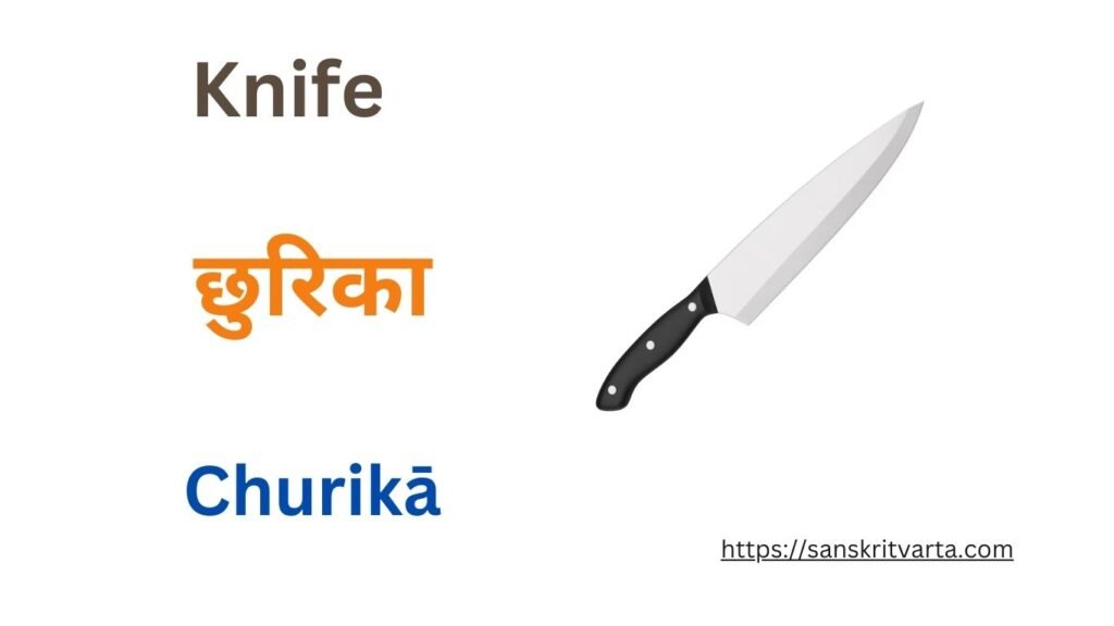 Knife in Sanskrit is called छुरिका (Churikā)