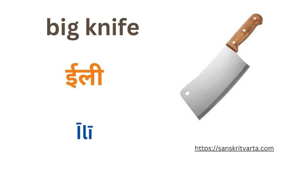 A big knife  in Sanskrit is called ईली (Īlī)